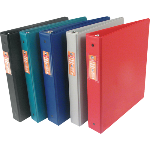 Vinyl Binders, 11" x 8-1/2" x 2", Red Equipex