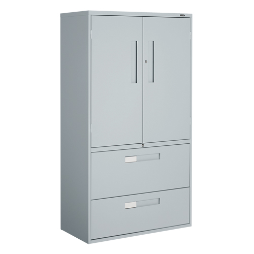 Armoire Multi-Stor, Acier, 3 Tablettes, 65-1/4" h x 36" la x 18" P, Gris Equipex
