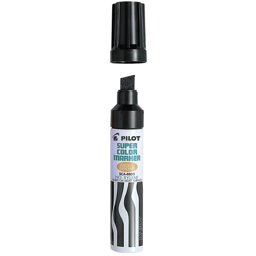 Marqueur permanent rechargeable Super Color, Ciseau, Rouge Equipex