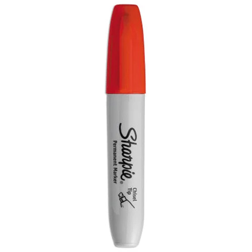 Marqueur permanent, Ciseau, Rouge Equipex