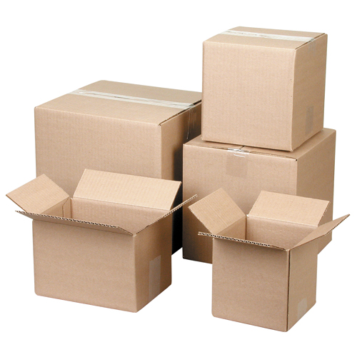 Boîte en carton ondul&eacute;, 16" lo x 16" la x 16" h, ondulations C Equipex