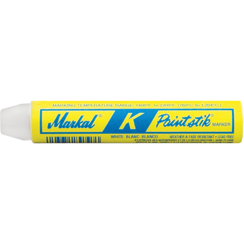 M Paintstik&reg; Paint Marker for Heat Treating, Solid Stick, White Equipex