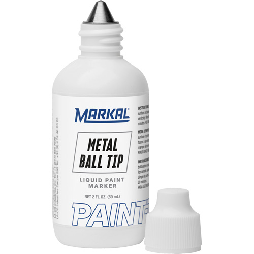 Paint-Riter&reg; Metal Ball Tip, Liquid, White Equipex