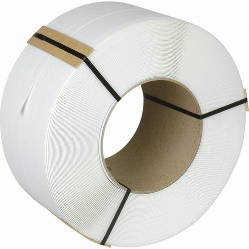 Feuillard, Polypropyl&egrave;ne, 3/8" la x 12900' lo, Blanc, Calibre Machine Equipex