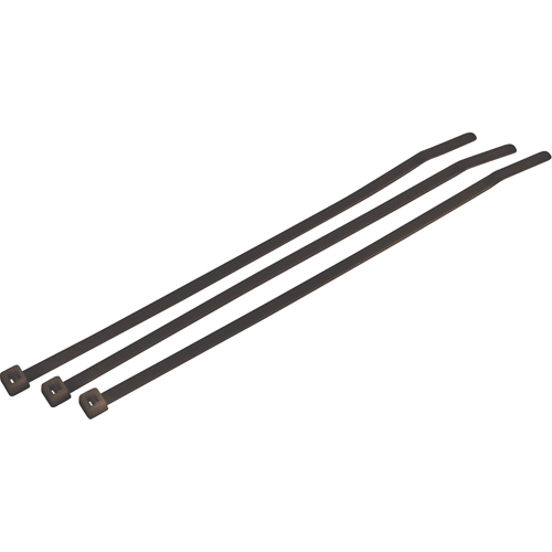 Weather/UV Resistant Heavy-Duty Cable Ties, 14-1/2" Long, 120 lbs. Tensile Strength, Black Equipex