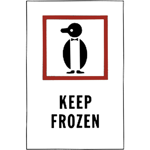 "Keep Frozen" Special Handling Labels, 6" L x 4" W, Red on White Equipex