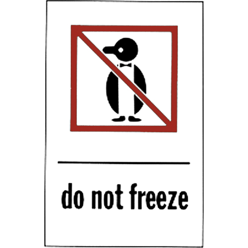 "Do Not Freeze" Special Handling Labels, 6" L x 4" W, Red on White Equipex