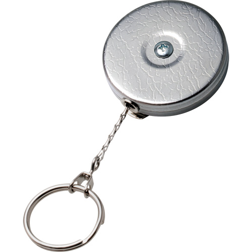 Original Series Retractable Keychain, Chrome, 24" Cable, Belt Clip Attachment Equipex
