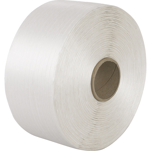 Feuillard en cordon li&eacute;, Cordon en polyester, 3/4" la x 2100' lo, Calibre Manuel Equipex