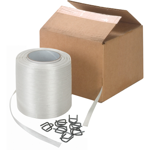 Feuillard en cordon li&eacute;, Polyester, 1/2" la x 750' lo Equipex