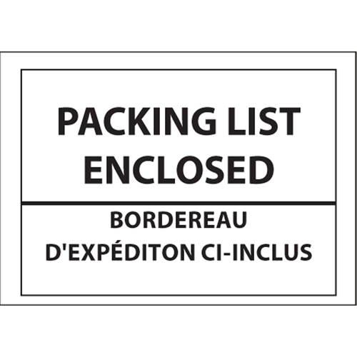 Pochettes pour bordereau d'exp&eacute;dition, 4" lo x 5" la, Style Insertion par l'arri&egrave;re Equipex