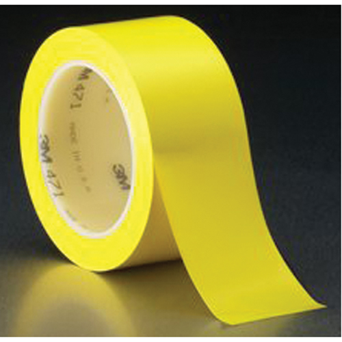 Ruban en vinyle 471, 50,8 mm (2") la x 32,9 m (108') lo, 5,3 mils, Jaune Equipex
