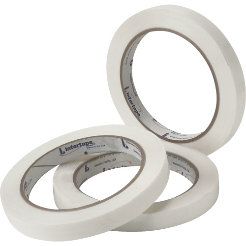 White General Purpose Strapping Tape, 2.7 mils Thick, 9.144 mm (0.36") x 54.864 m (180')  Equipex
