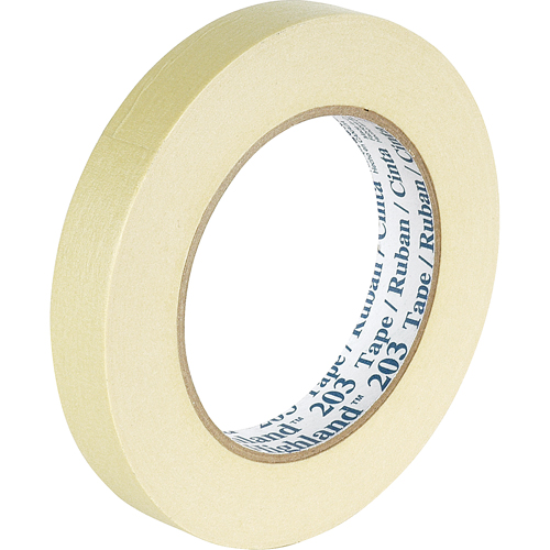 Highland 203 Masking Tape, 12 mm (1/2") x 55 m (180'), Beige Equipex
