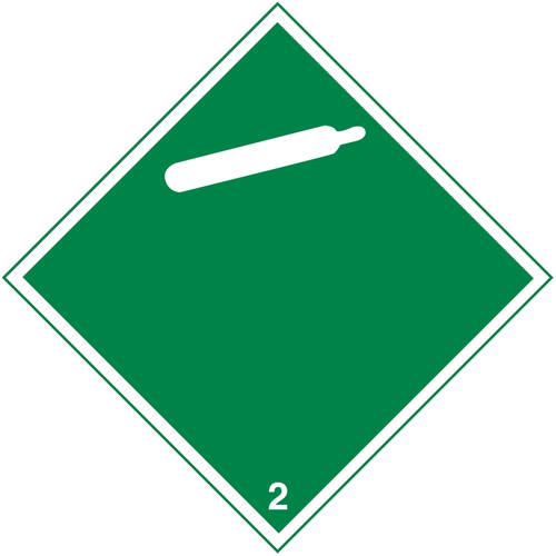 &eacute;tiquettes d'exp&eacute;dition TMD, Classe 2, Gaz, Papier Equipex