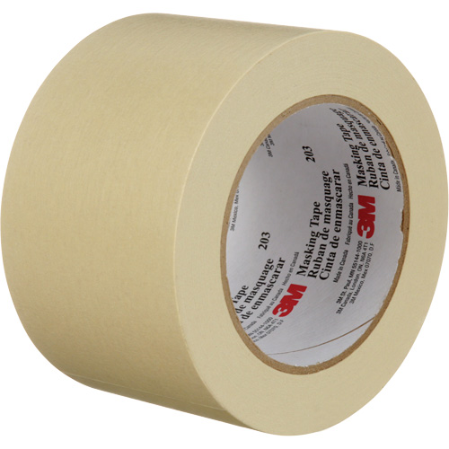Highland 203 Masking Tape, 72 mm (3") x 55 m (180'), Beige Equipex