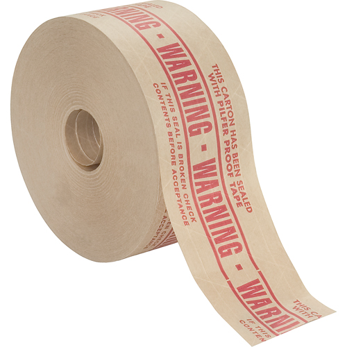 Pre-Printed Gummed Tapes, 72 mm (2-4/5") x 137 m (449.475'), Kraft Equipex