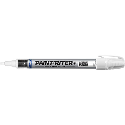 Paint-Riter&reg;+ Detergent Removable Paint Marker, Liquid, White Equipex