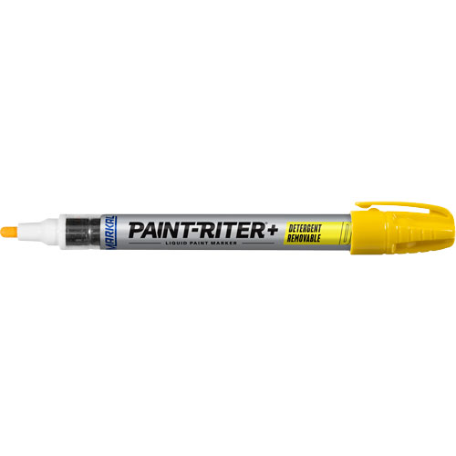 Marqueur &agrave; peinture nettoyable au d&eacute;tergent Paint-Riter+, Liquide, Jaune Equipex