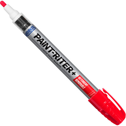 Paint-Riter&reg;+ Detergent Removable Paint Marker, Liquid, Red Equipex
