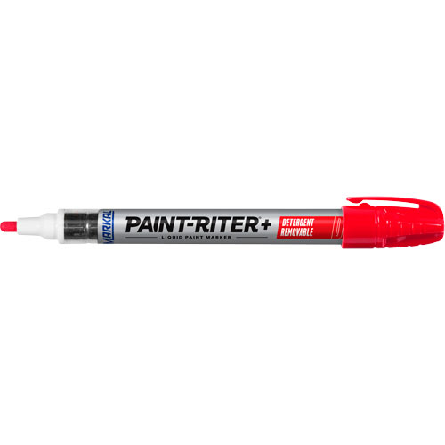Paint-Riter&reg;+ Detergent Removable Paint Marker, Liquid, Red Equipex