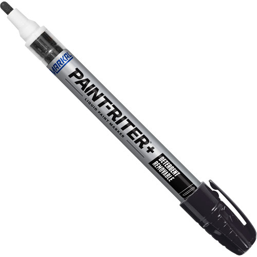 Paint-Riter&reg;+ Detergent Removable Paint Marker, Liquid, Black Equipex