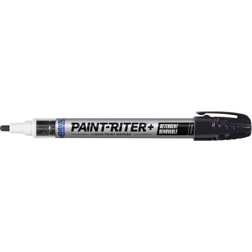 Paint-Riter&reg;+ Detergent Removable Paint Marker, Liquid, Black Equipex