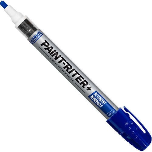 Marqueur &agrave; peinture nettoyable au d&eacute;tergent Paint-Riter+, Liquide, Bleu Equipex