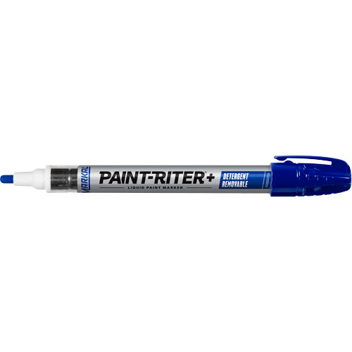 Marqueur &agrave; peinture nettoyable au d&eacute;tergent Paint-Riter+, Liquide, Bleu Equipex