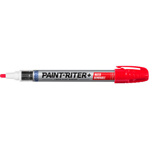 Marqueur &agrave; la peinture nettoyable &agrave; l'eau Paint-Riter+, Liquide, Rouge Equipex