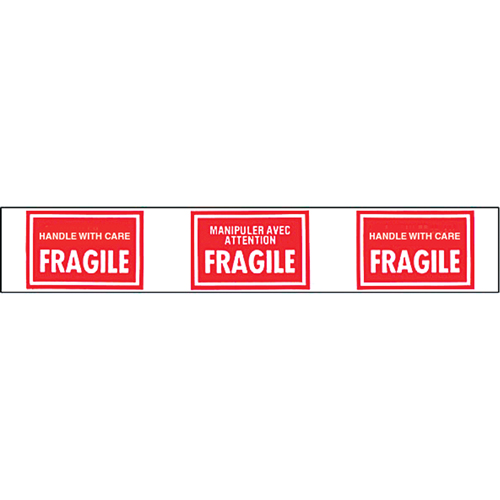 Rubans avec messages pr&eacute;-imprim&eacute;s, 1-7/8" la, Blanc/rouge Equipex