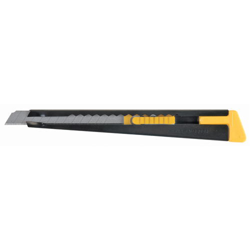 Couteau d'usage g&eacute;n&eacute;ral ATK600, 9 mm, Acier au carbone, Prise en Plastique Equipex