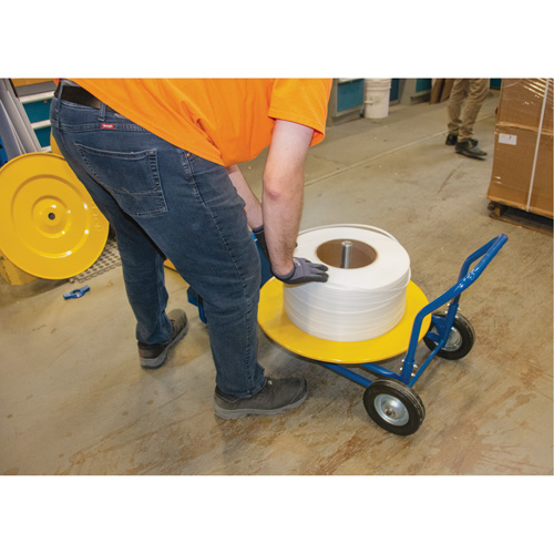 Distributeur de feuillards, Feuillard Polyester/Acier/Polypropyl&egrave;ne, Dia de noyau 16"/8", largeur de rouleau 3"/8"/6" Equipex