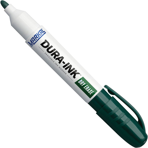 Marqueurs &agrave; essuyage &agrave; sec Dura-Ink, Vert, Pointe Ronde Equipex