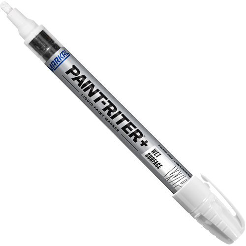 Paint-Riter&reg;+ Wet Surface Paint Marker, Liquid, White Equipex