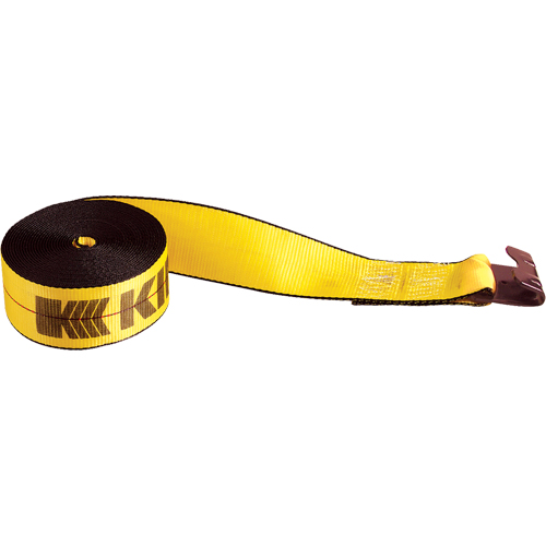 Winch Straps, Flat Hook, 3" W x 30' L, 5400 lbs. (2450 kg) Working Load Limit Equipex