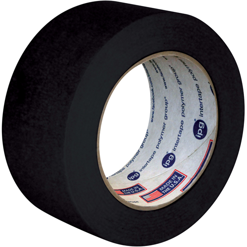 Utility Grade Coloured Masking Tape, 24 mm (1") x 55 m (180'), Black Equipex