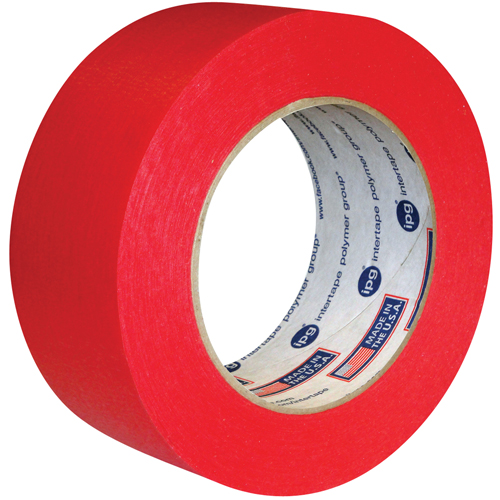 Utility Grade Coloured Masking Tape, 24 mm (1") x 55 m (180'), Red Equipex