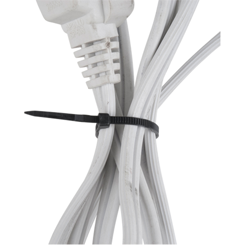 Cable Ties, 8" Long, 50 lbs. Tensile Strength, Black Equipex