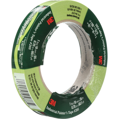 Industrial Painter's Tape 205, 18 mm (3/4") x 55 m (180'), Green Equipex