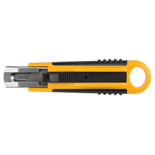 Couteau autor&eacute;tractable ATK1000, 18 mm, Acier au carbone, Prise en Plastique Equipex