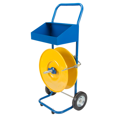 Strapping Dispenser, Polyester/Polypropylene Straps, 8" Core Dia., 8" Roll Width Equipex