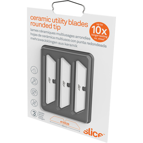 Slice Lames &agrave; extr&eacute;mit&eacute; arrondie pour couteau utilitaire en c&eacute;ramique, Style Simple Equipex