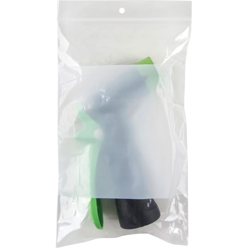 Sacs en poly avec espace inscriptible blanc, Refermable, 8" x 5", 2 mils Equipex