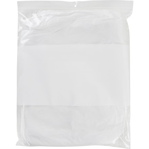 Sacs en poly avec espace inscriptible blanc, Refermable, 15" x 12", 2 mils Equipex