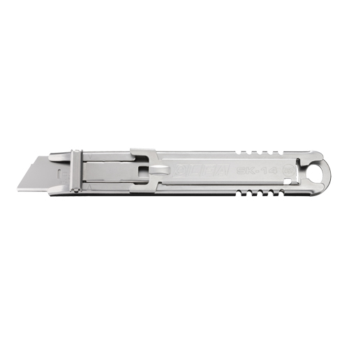 Couteau de s&eacute;curit&eacute; autor&eacute;tractable, 14,5 mm, Acier inoxydable, Prise en Acier inoxydable Equipex