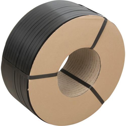 Feuillard, Polypropyl&egrave;ne, 5/8" la x 6000' lo, Noir, Calibre Manuel Equipex