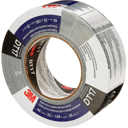 DT17 Super-Duty Duct Tape, 17 mils, Black, 48 mm (2") x 32 m (105') Equipex