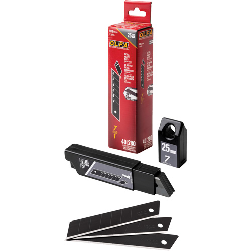 Ultra-Sharp Black Replacement Blades, Snap-Off Style Equipex