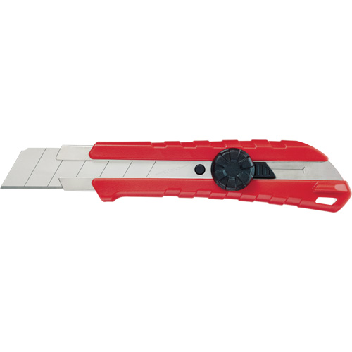 Snap-Off Knife, 25 mm, Carbide, Rubber/Polypropylene Handle Equipex